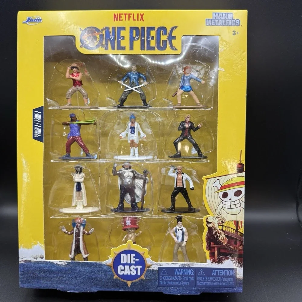 ONE PIECE NETFLIX NANO METALFIGS 12 Pk JADA DIE CAST SERIES 1 #37363 NEW